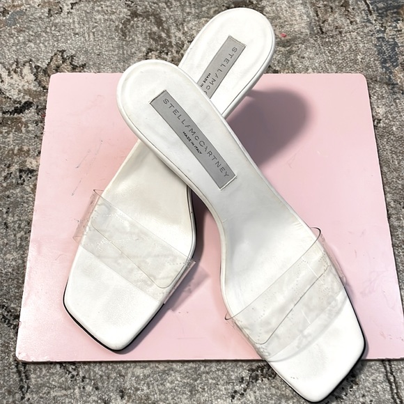 STELLA McCARTNEY white transparent strap heel. - Picture 1 of 7